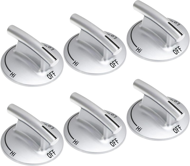 Gesleben Upgrade 7733P410-60 Surface Burner Knobs Compatible with May-tag/Jenn-Air/Kitchen-Aid/Whirlpool Gas Cooktop Stove, Control Knob Replacement Part 74007733, AP5668987, PS2375871, AP6011505-6 Pack - Image 1